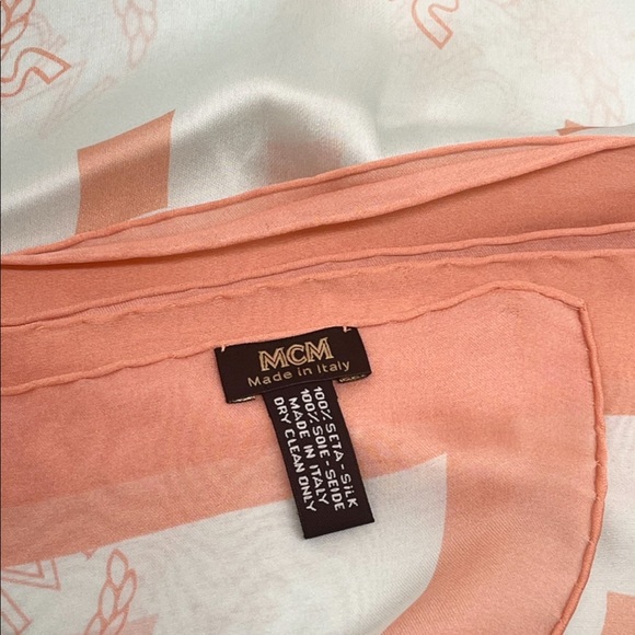 MCM Silk Logo Moonlight Jade Summer Scarf Summer Shawl - Picture 11 of 14